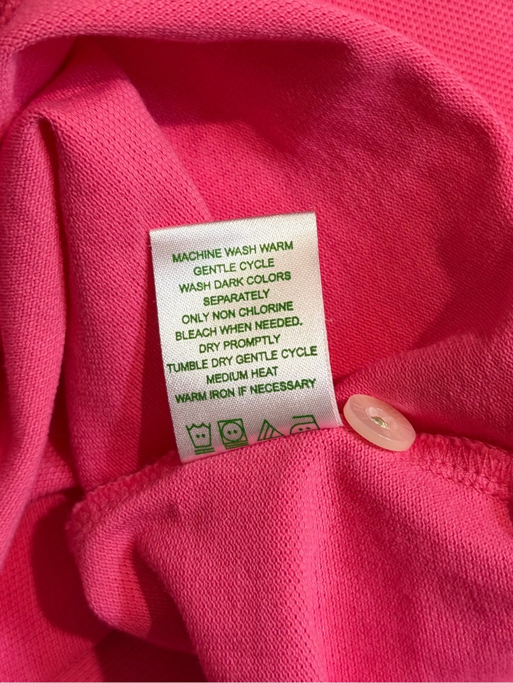 Lilly Pulitzer Pink Pima Cotton Polo Shirt Palm Tree Logo M - Picture 8 of 10